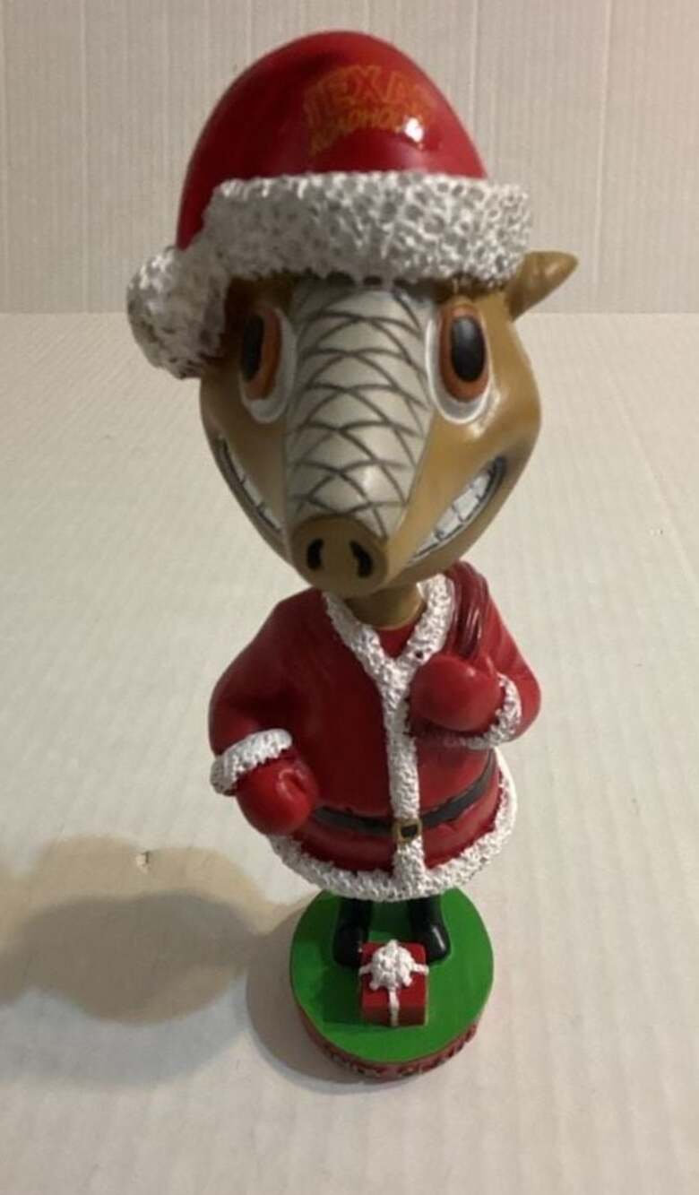 Texas Roadhouse Andy Claus Armadillo Christmas Bobblehead